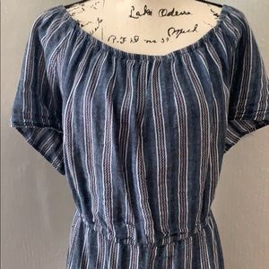 Chambray off the shoulder dress